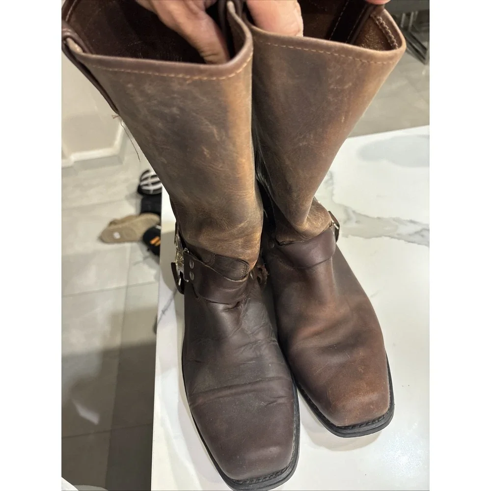 1980s Harley Davidson Men's Harness Boots 11 M USA Made Vintage Hard To Find